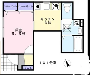 ブランカ千束【1階】の間取り