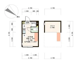 ハーモニーテラス北町【1階】の間取り
