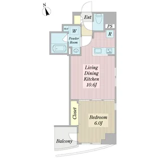 プリュ・フォール奏の杜【3階】の間取り