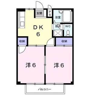 シティハイツ山本B【2階】の間取り