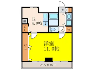 ハイムタケダT-8【6階】の間取り