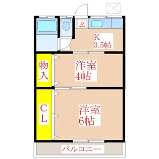 プレサージュ II【2階】の間取り