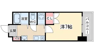 グリーンプラザ新梅田【3階】の間取り