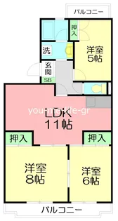 サンパレス湘南III【1階】の間取り