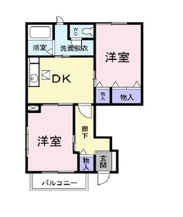 クレセールおおつ野A【1階】の間取り
