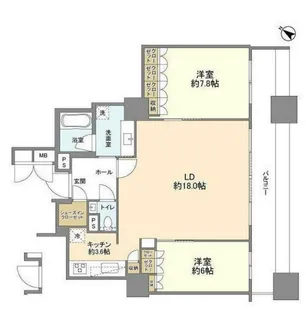 ガレリア グランデ【9階】の間取り