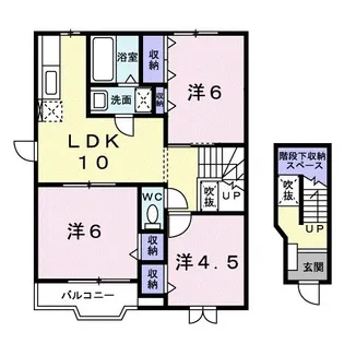 ラヴィーナII【2階】の間取り