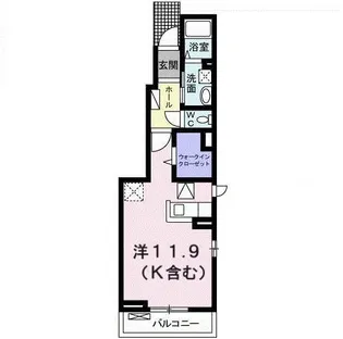 アルモニー串戸【1階】の間取り