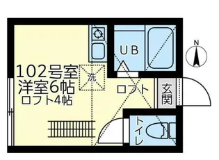 ユナイト鶴見ルーカスの杜【1階】の間取り