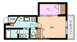 グランヴェルデ上荒田【4階】の間取り