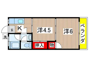 コーポ中藤【2階】の間取り