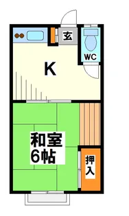 第2小菊荘【2階】の間取り
