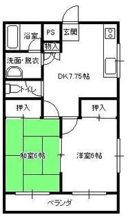パレドールおおの【2階】の間取り