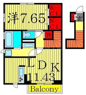シャルマン梅島【2階】の間取り