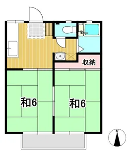 ゆたかハイツ【2階】の間取り
