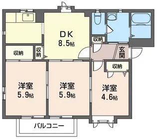 グリーンパレスC【2階】の間取り