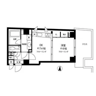 クレア白金高輪(クレアシロガネタカナワ)【1階】の間取り