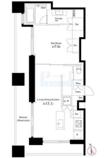 スクエアガーデン池袋【11階】の間取り