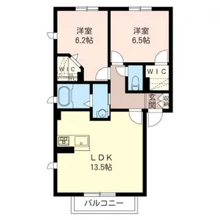 ソレアードB【1階】の間取り