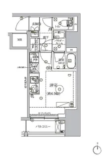 RELUXIA品川西大井【1階】の間取り