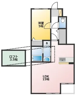 砂子の家 B棟【2階】の間取り