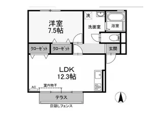 カ-サ・フロンティア【1階】の間取り