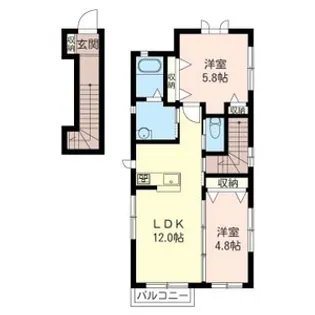 スマイルコートA【2階】の間取り