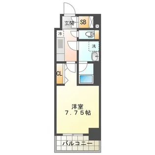 プレイズシード四日市【8階】の間取り