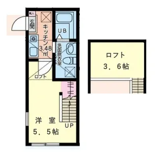 アルブル港南中央【2階】の間取り