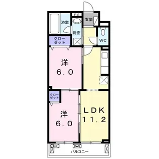 パークサイド十番山 経堂【1階】の間取り