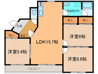 クレセール【1階】の間取り