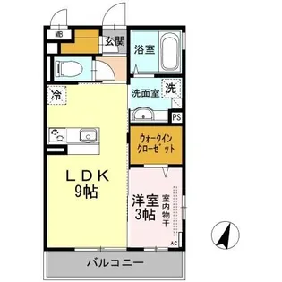 シャルマンパークサイド【2階】の間取り