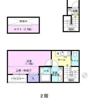 サラブレッドIII【2階】の間取り