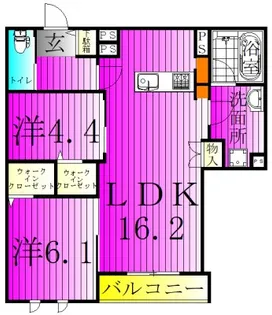 Victoire南流山【5階】の間取り