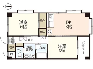 F GARDEN 厚生町 II【6階】の間取り