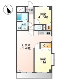 サンステージ北村【2階】の間取り