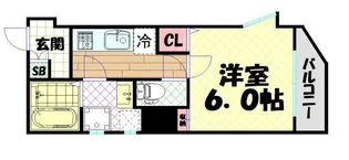 Blue西長堀【6階】の間取り