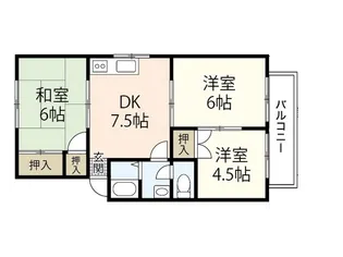 ネオハイツ沖野E棟【2階】の間取り