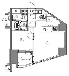 S-RESIDENCE新宿若松町【1階】の間取り