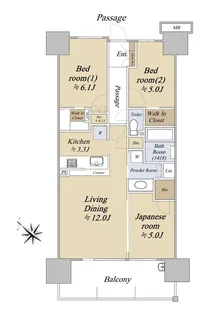 グランセンス吉川美南ステーションコート【3階】の間取り