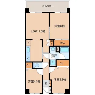 昭和マンション古川南【3階】の間取り