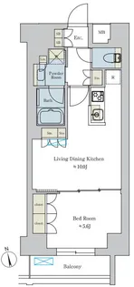 Brillia ist 池尻大橋【3階】の間取り