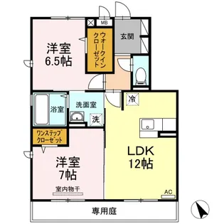 パルク セゾン I棟【1階】の間取り