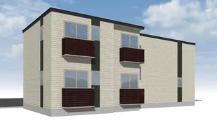 【新築】ガス割第12弾(仮)宮町4丁目新築アパートB棟【1階】の外観