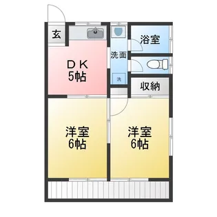 第6もえぎ野ハイツ【1階】の間取り