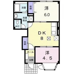 プレミール・メゾン沖代I【1階】の間取り
