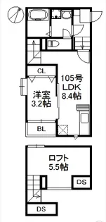 ポラリス箱崎駅東【1階】の間取り
