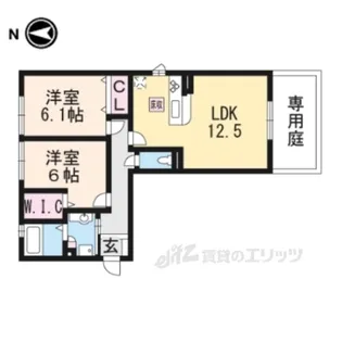 メゾンシャトー神照【1階】の間取り