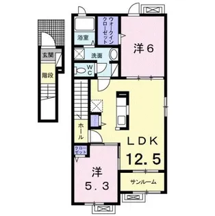 ソラーナB【2階】の間取り