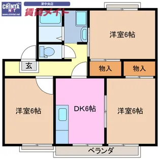 Msハイム A棟【1階】の間取り